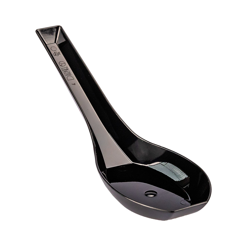 CUCHARA PETITE DEGUSTACION PLASTICA NEGRA BLISTER *24UNID.