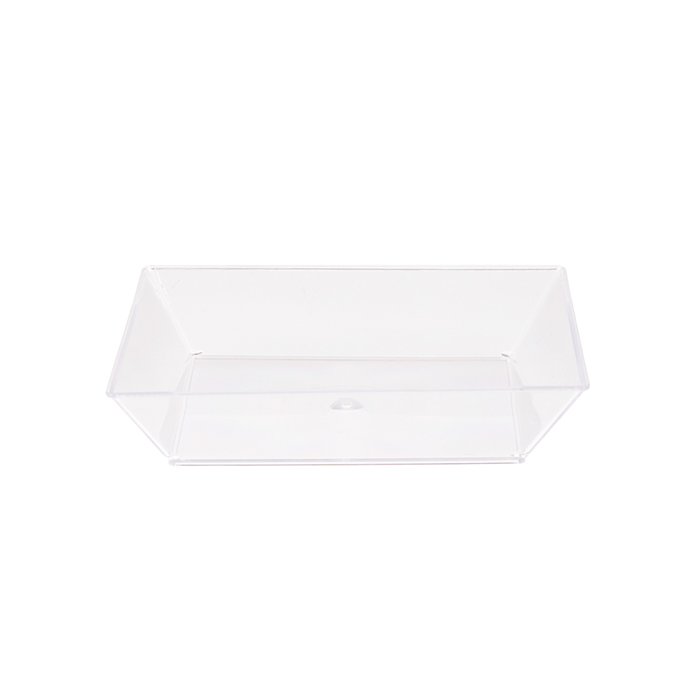 PLATO PETITE CUADRADO PLASTICO CRISTAL (6*6*1CM) BLISTER *24UNID.