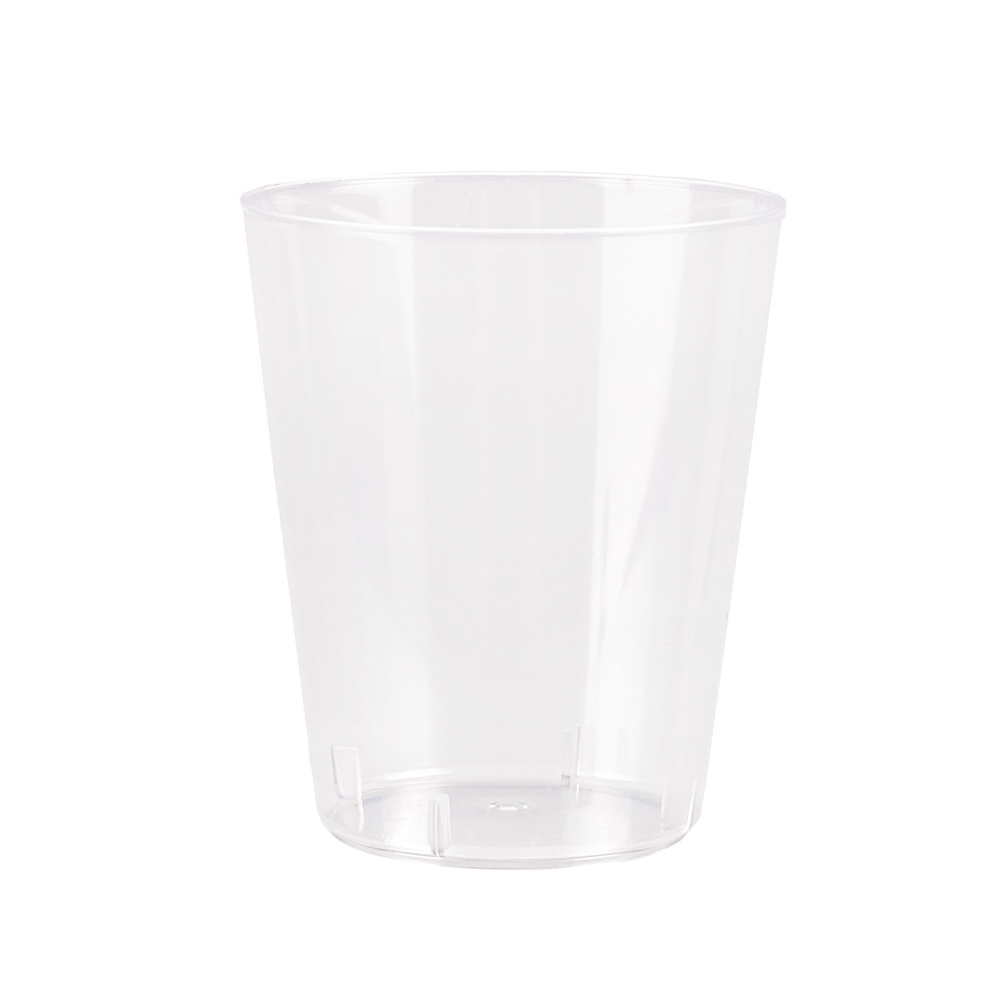 VASOS MURANO PLASTICO CRISTAL 1.5OZ PAQ.*25UNID