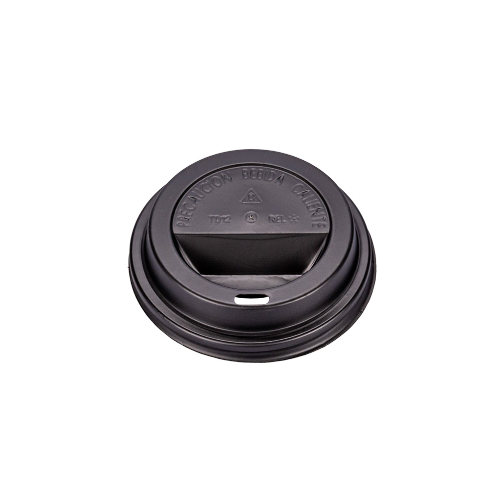 TAPA VASOS POLIPAPEL ENPOLEX.12OZ CON PICO NEGRA P/DOBLE Y SIMPLE PARED *100UNID