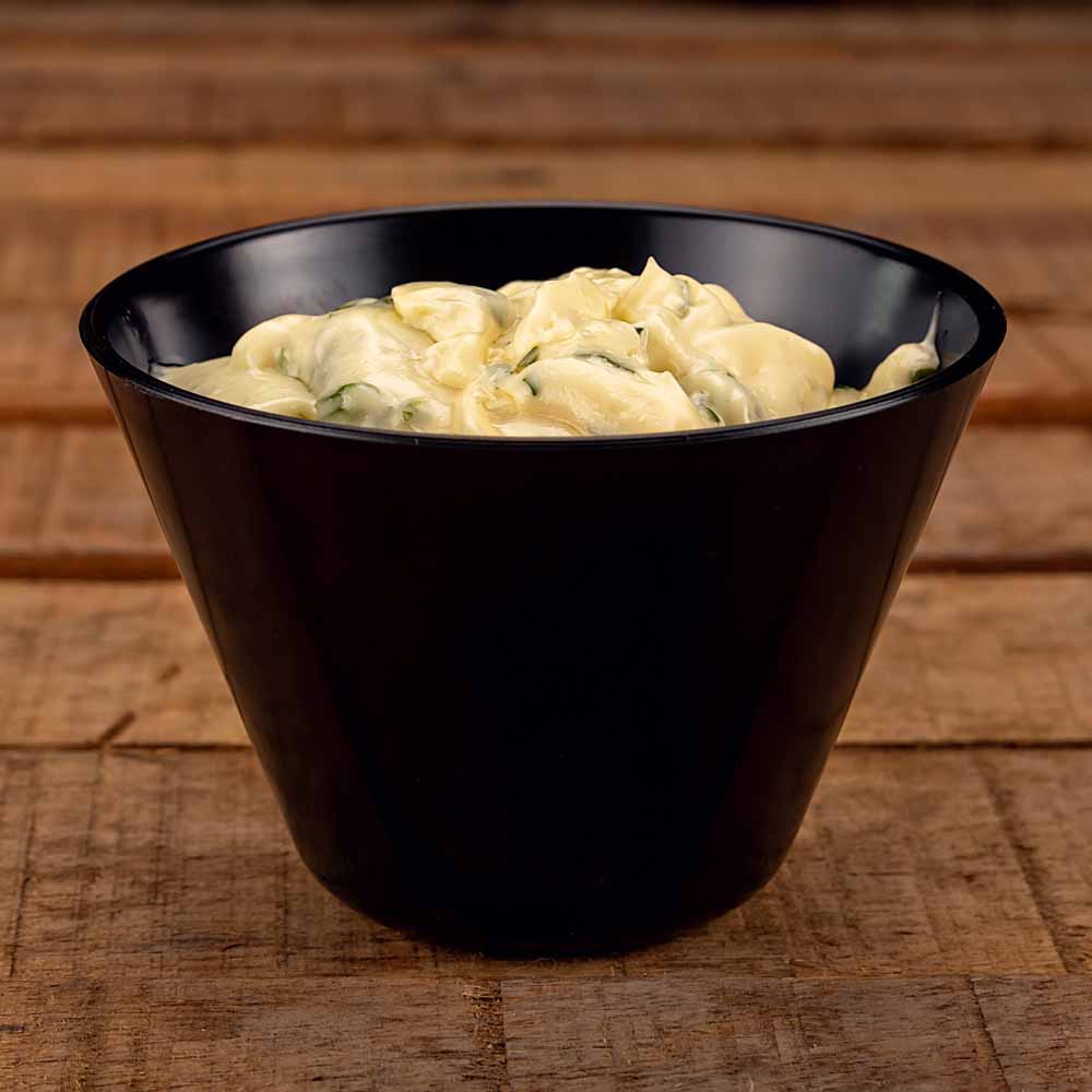 CAZUELA.GRANDE CONICA KOVAL PLASTICO NEGRO (9CM DIAM*6CM ALTO) *12UNID.