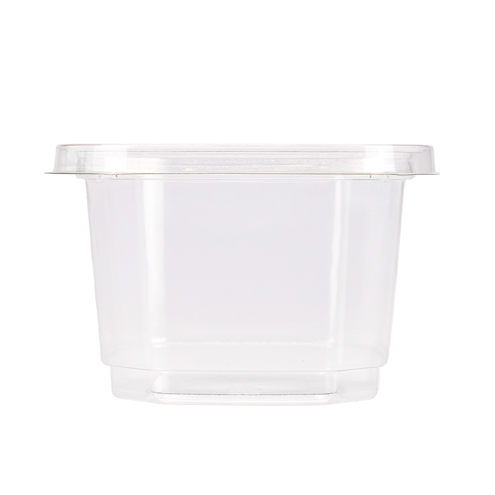 POTE BANDEX CUADRADO PET (480ML) CON PRECINTO SEGURIDAD (16OZ) SIN TAPA *50UNID