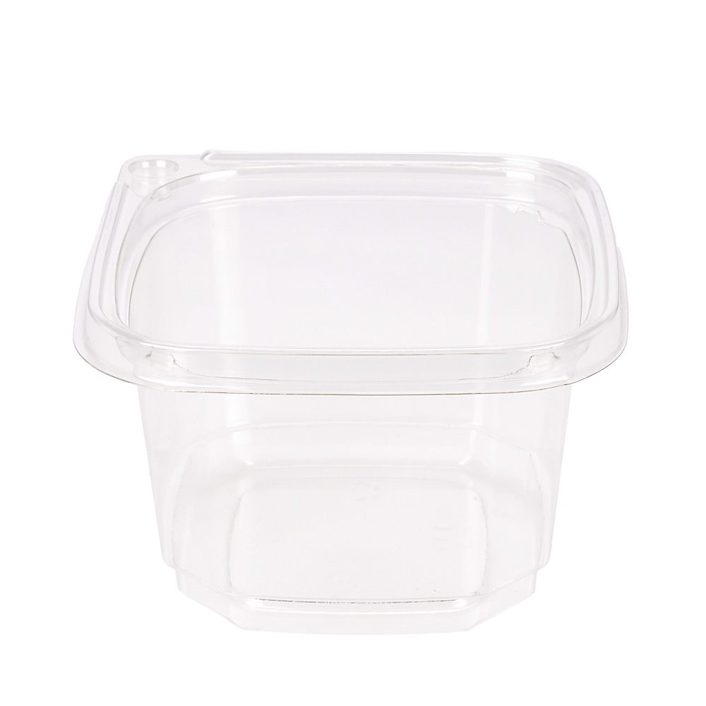 POTE BANDEX CUADRADO PET (480ML) CON PRECINTO SEGURIDAD (16OZ) SIN TAPA *50UNID