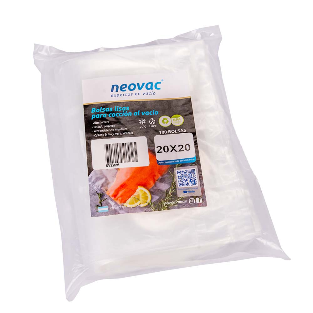 BOLSAS PARA COCCION NEOVAC 20*20CM (SV2020) *100UNID