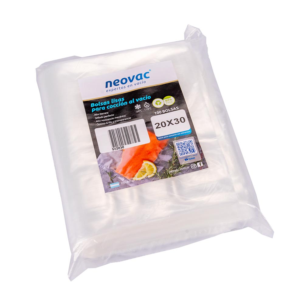 BOLSAS PARA COCCION NEOVAC 20*30CM (SV2030) *100UNID
