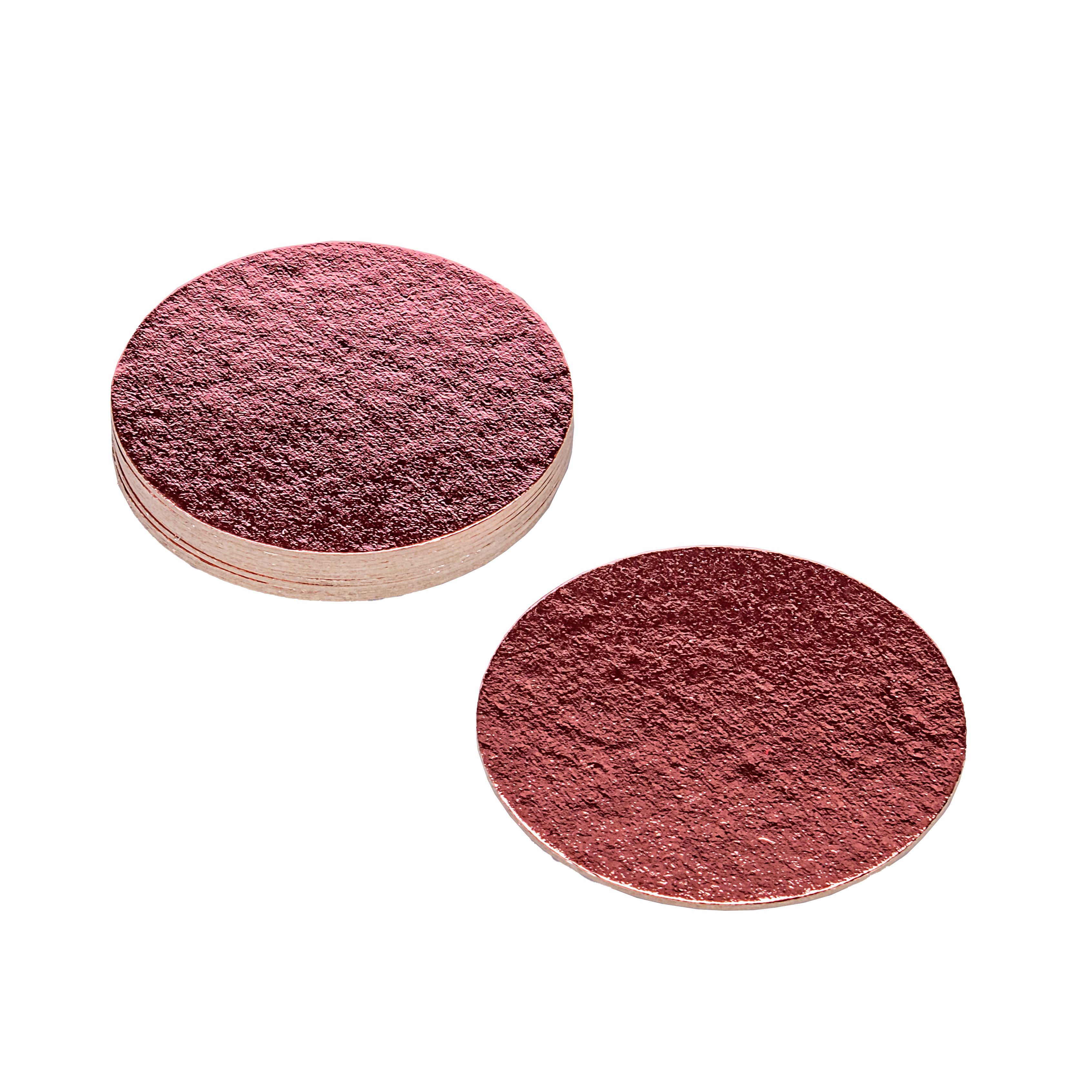 DISCOS DE CARTON COLOR ROSA 10CM METALIZADO *10UNID