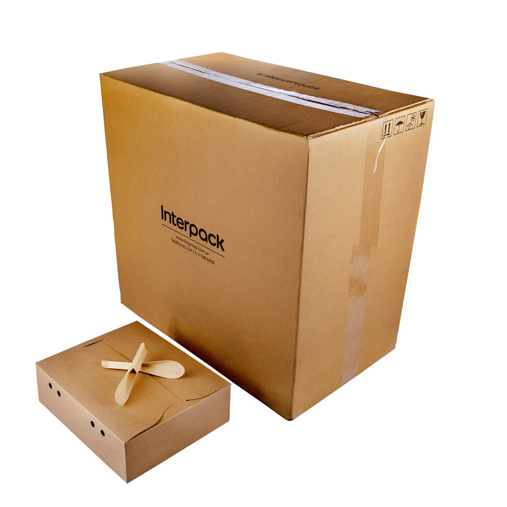 CUCHARA CARTON BIODEGRADABLE KRAFT BIOHZ (27MM*13.5CM) *80UNID