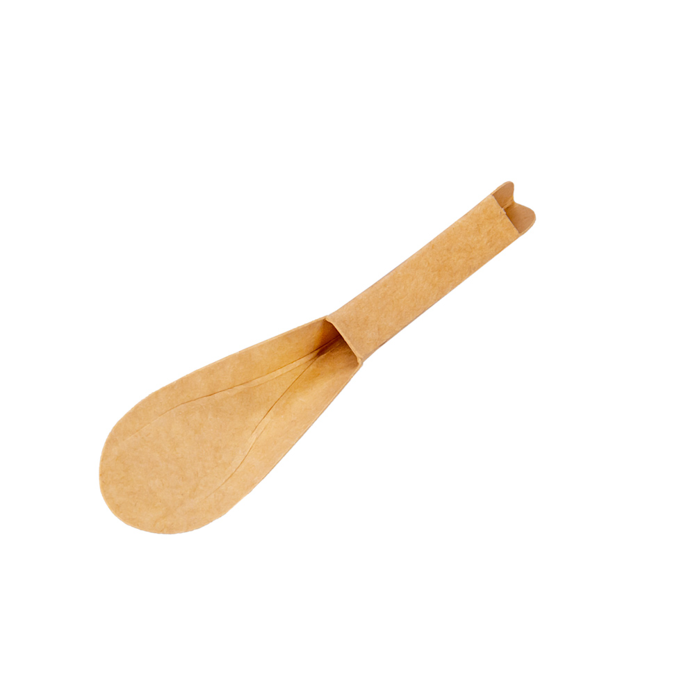 CUCHARA CARTON BIODEGRADABLE KRAFT BIOHZ (27MM*13.5CM) *80UNID