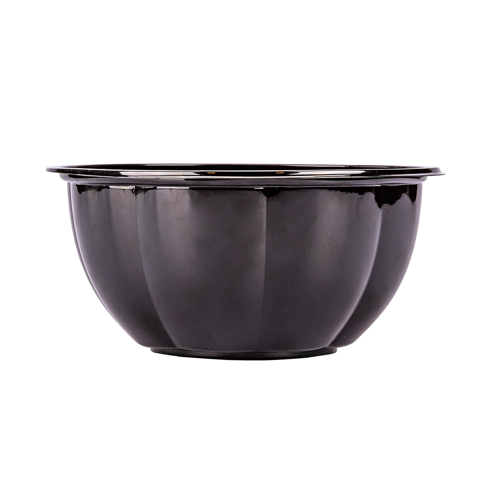 ENSALADERA REDONDA BANDEX PET NEGRA 900CC (448BN) (17*8CM) *110UNID