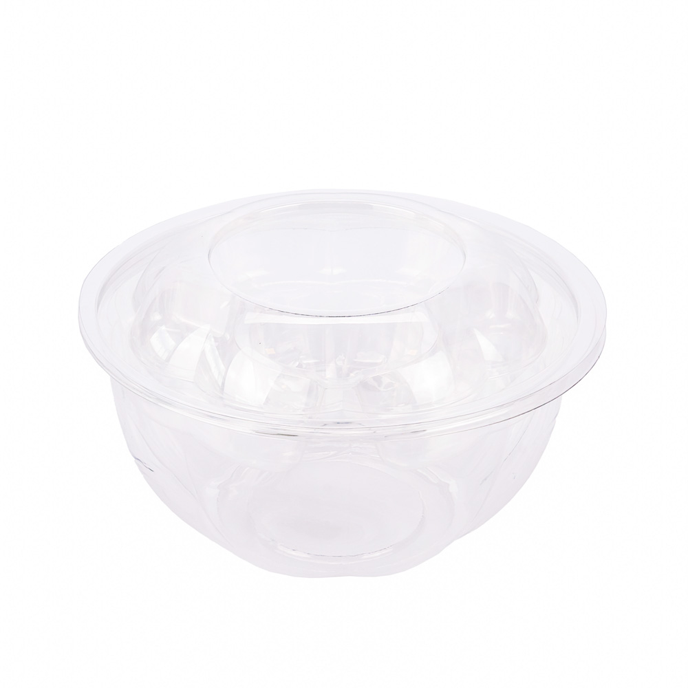 ENSALADERA REDONDA BANDEX PET CRISTAL 900CC (448B) (17*8CM) *110UNID