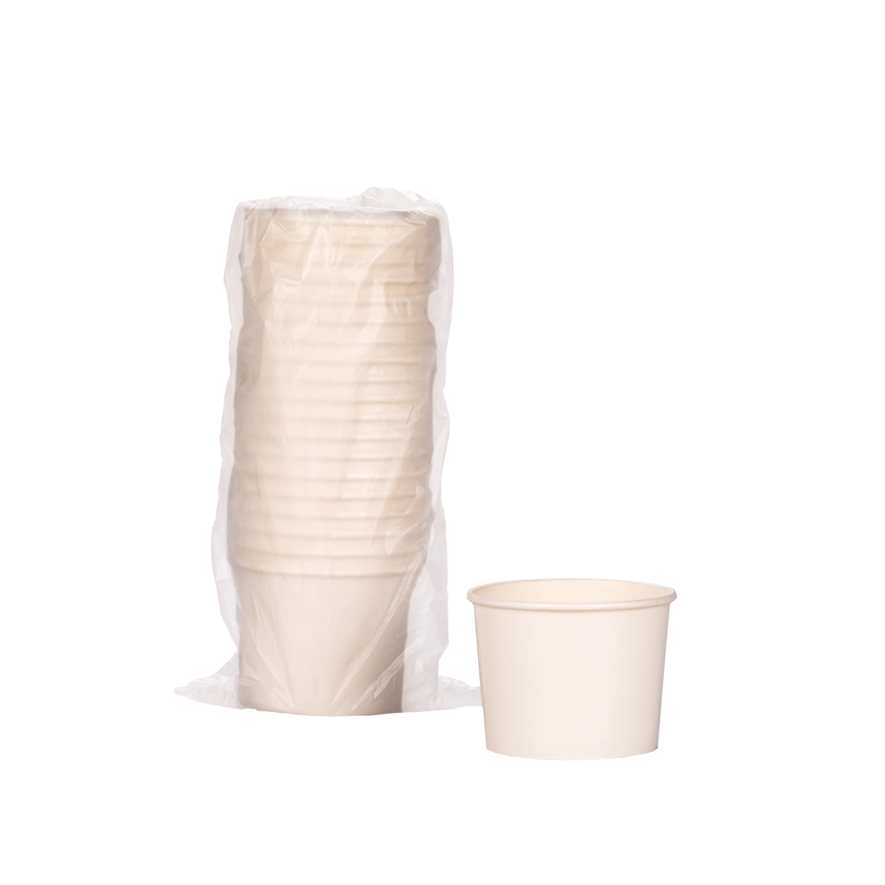 POTE HELADO POLIPAPEL ENPOLEX.360CC BLANCO (12OZ) *100UNID