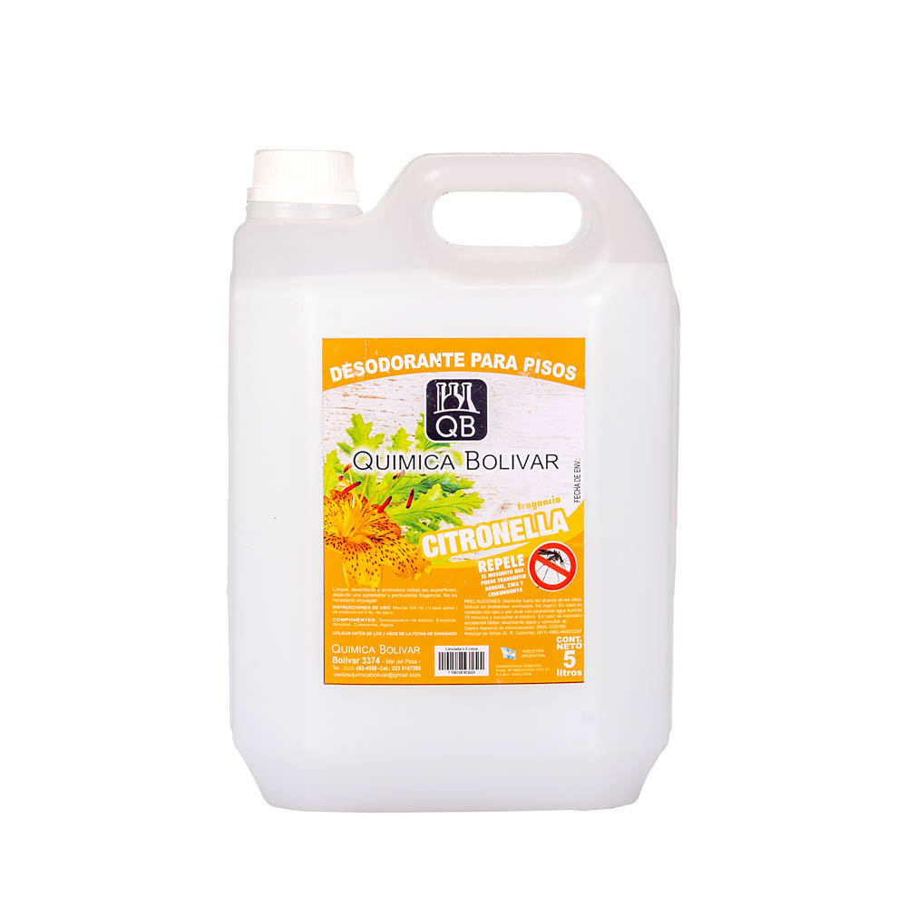 DESODORANTE PISOS QB (5LTS) CITRONELLA *UNID