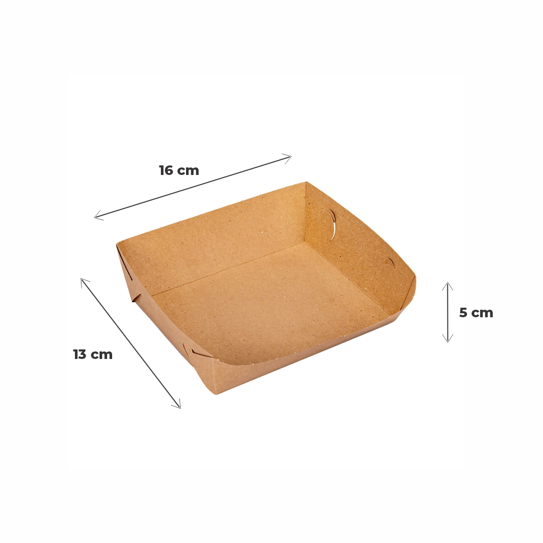 CUBETAS ÑOQUERAS CARTON KRAFT Nº2 BIOHZ (13*16*5CM) *100UNID