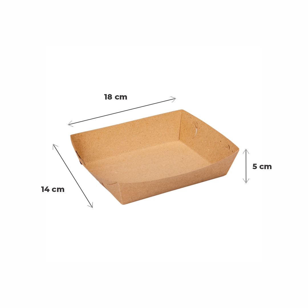 CUBETAS ÑOQUERAS CARTON KRAFT Nº3 BIOHZ (14*18*5CM) *100UNID