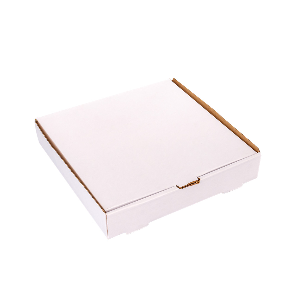 CAJA MICRO CARTON BLANCO/MARRON (28*28*5.3CM) (PASCUALINA) *100UNID.