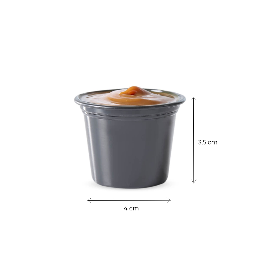 POTE SOUFFLE PLASTICO NEGRO 1OZ PAQ.*100UNID
