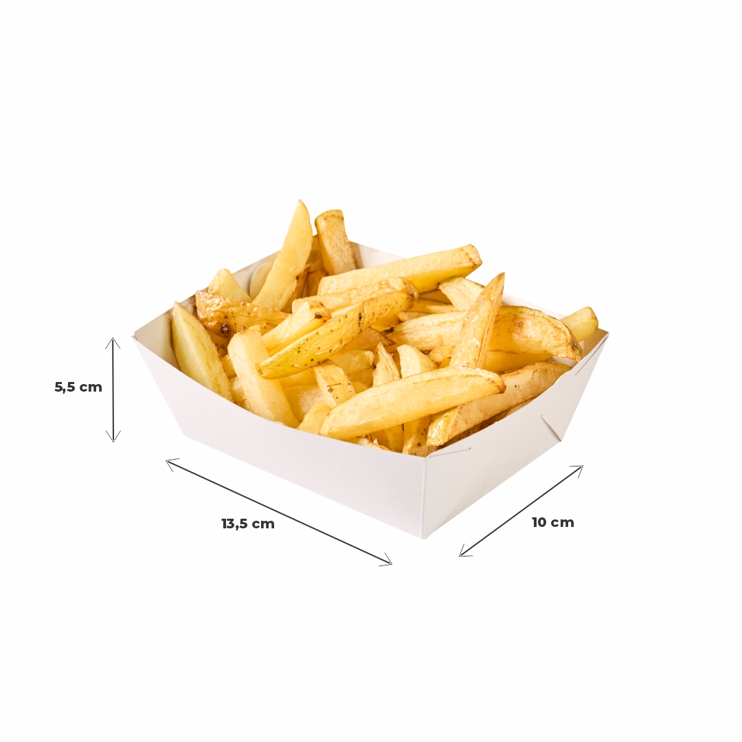 CUBETA ÑOQUERA CARTULINA BLANCA MEDIANA (10*13*5,5CM) mE *100UNID