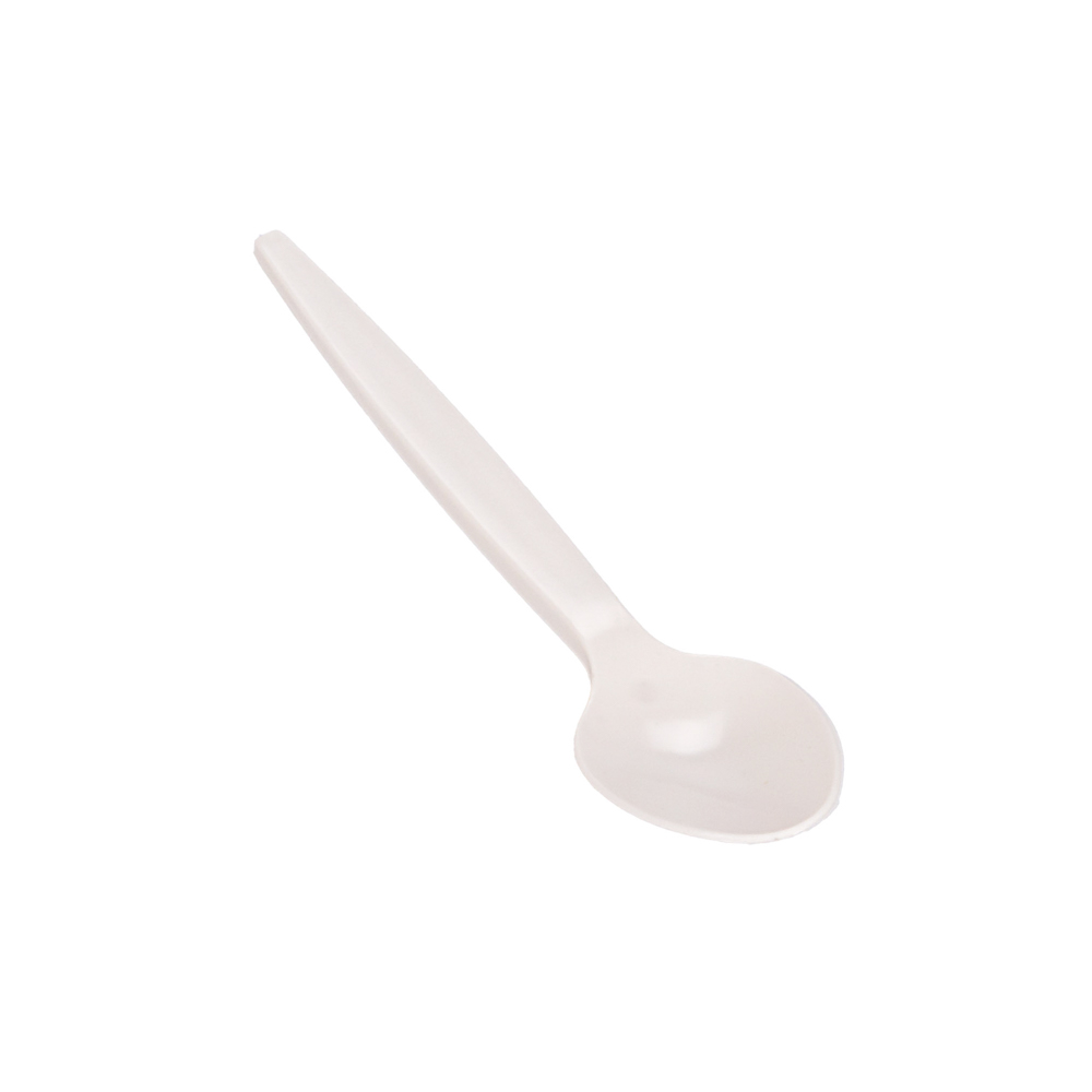 CUCHARA PLASTICA SUNDAE BLANCA.(ECO) CAJA *800UNID.