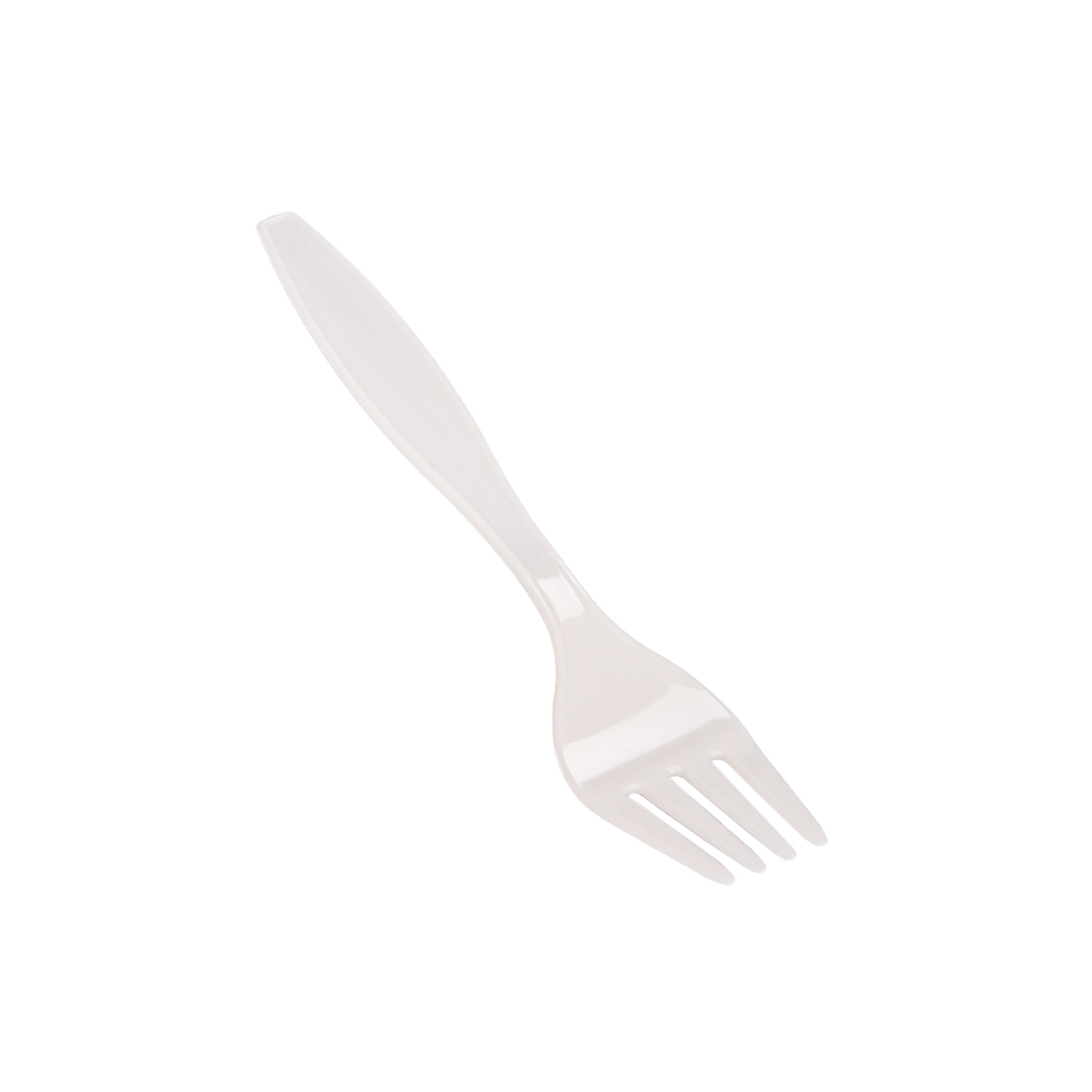 TENEDOR PLASTICO BLANCO.(ECO) CAJA *800UNID.