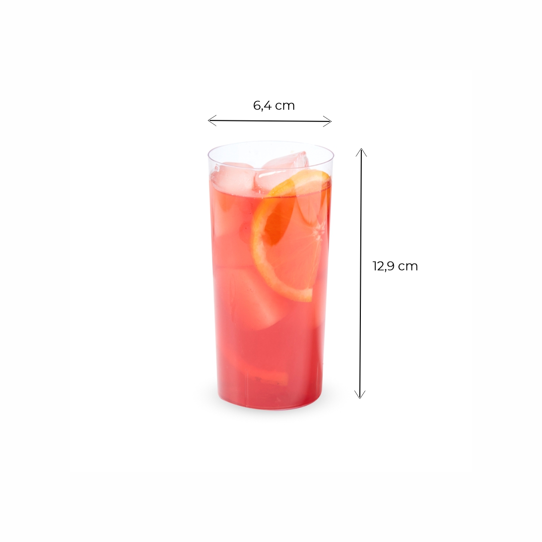 STRAWPLAST VASO RIGIDO.340CC LONG DRINK CRISTAL (ST-354) *10UNID
