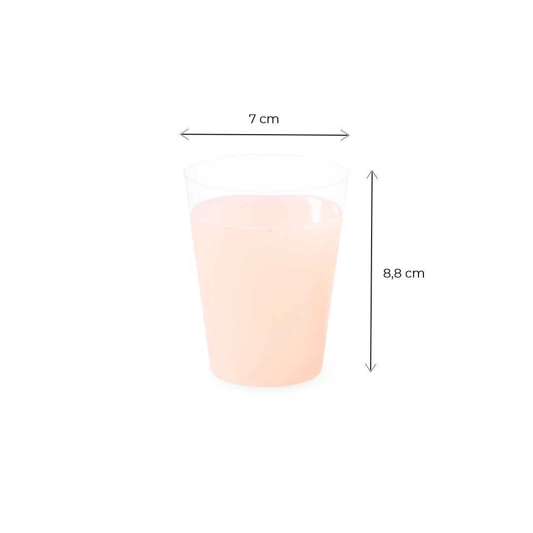 STRAWPLAST VASO RIGIDO.200CC JUGO CRISTAL (ST-346) *10UNID