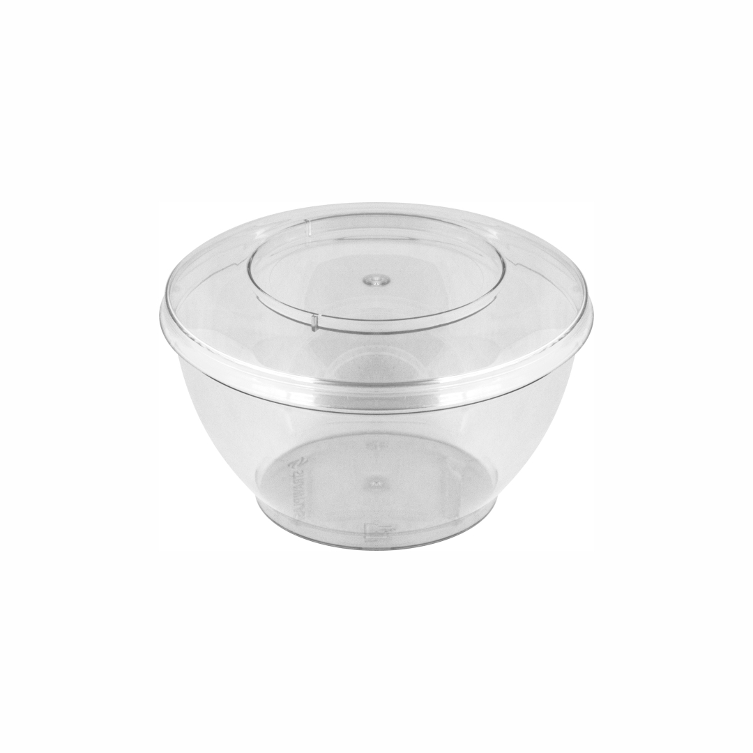 STRAWPLAST POTE RIGIDO 100CC REDONDO C/TAPA CRISTAL (ST-760) *10UNID