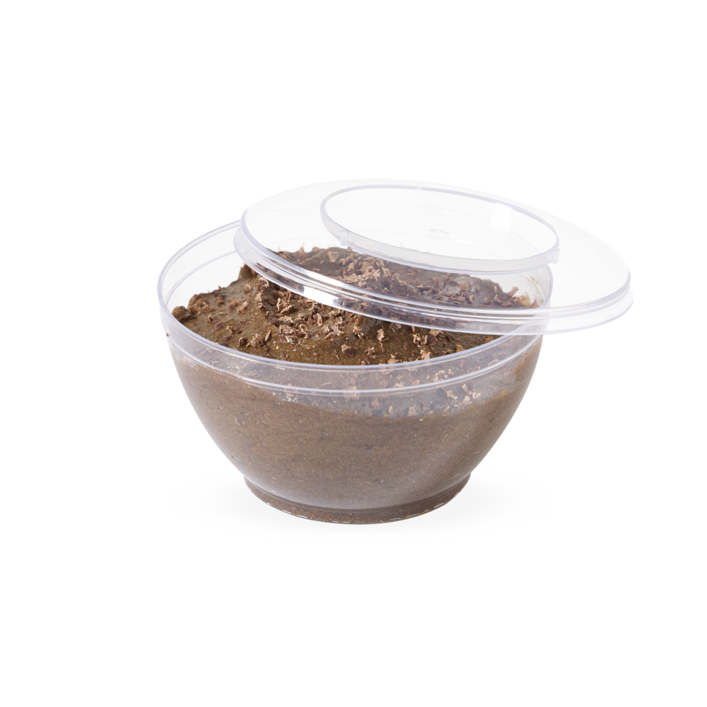 STRAWPLAST POTE RIGIDO 100CC REDONDO C/TAPA CRISTAL (ST-760) *10UNID