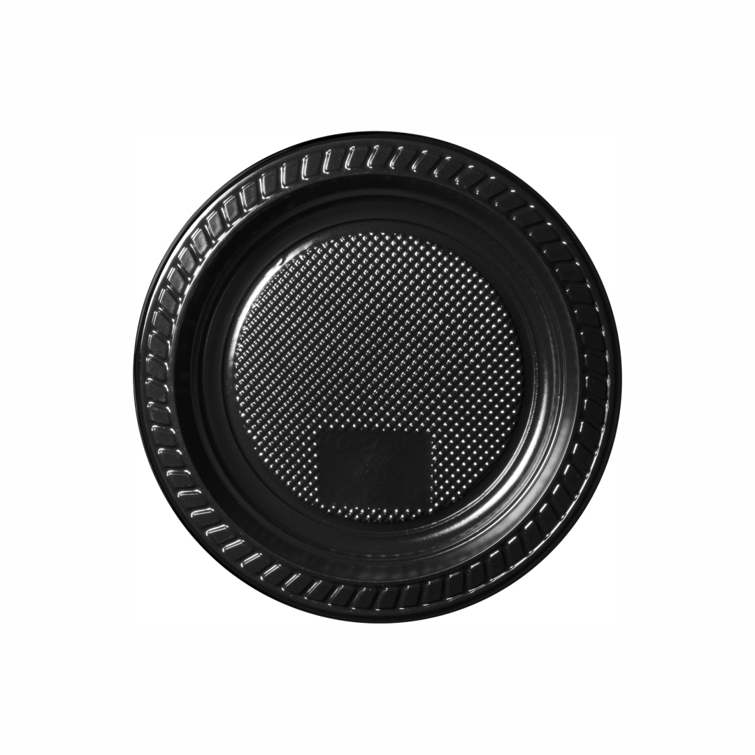 PLATOS DESCARTABLE HONDO NEGRO COPOBRAS 15CM (PRFB-015) *10UNID