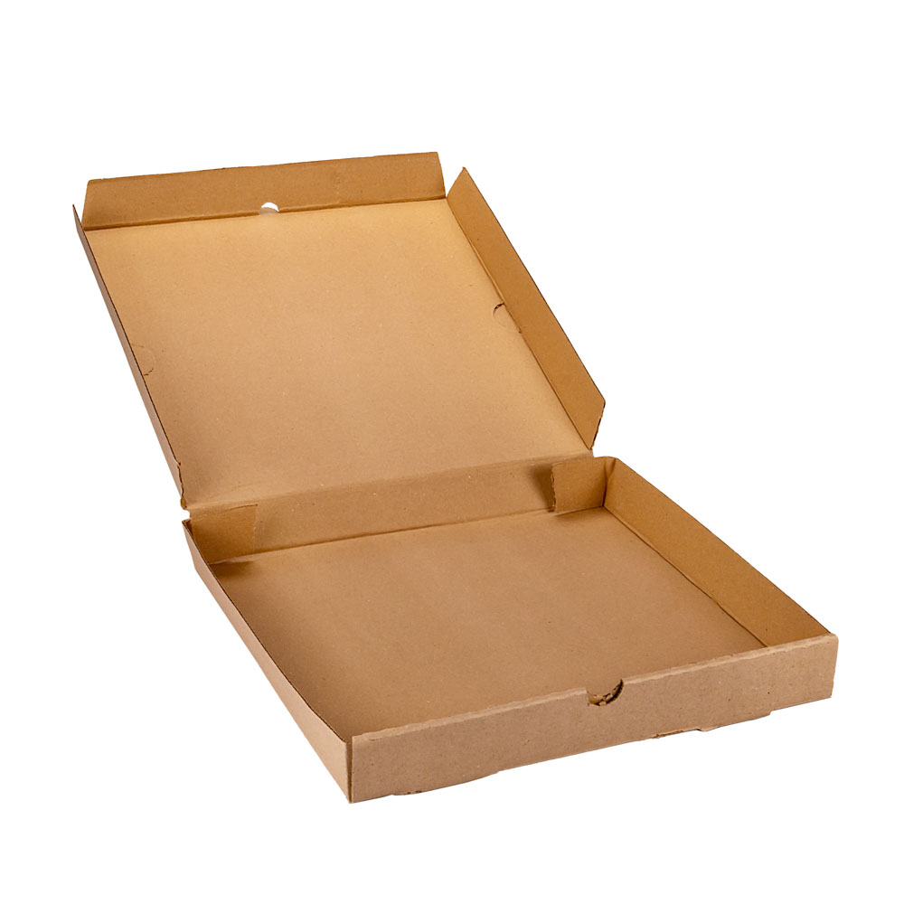 CAJA PIZZA MICRO MARRON/MARRON GRANDE REFORZADA (32.5*32.5*3.7CM) *100UNID (OFERTA)