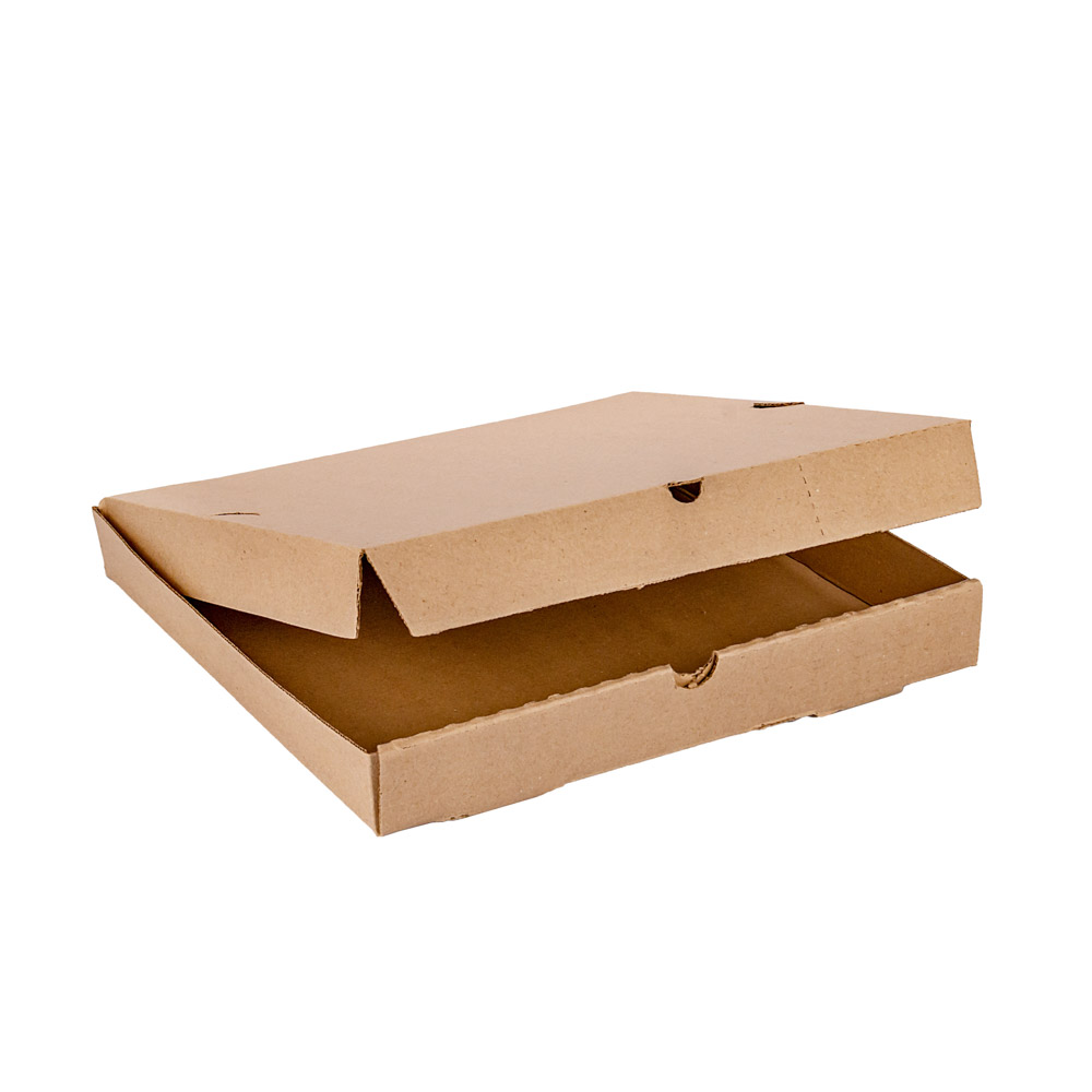 CAJA PIZZA MICRO MARRON/MARRON GRANDE REFORZADA (32.5*32.5*3.7CM) *100UNID (OFERTA)