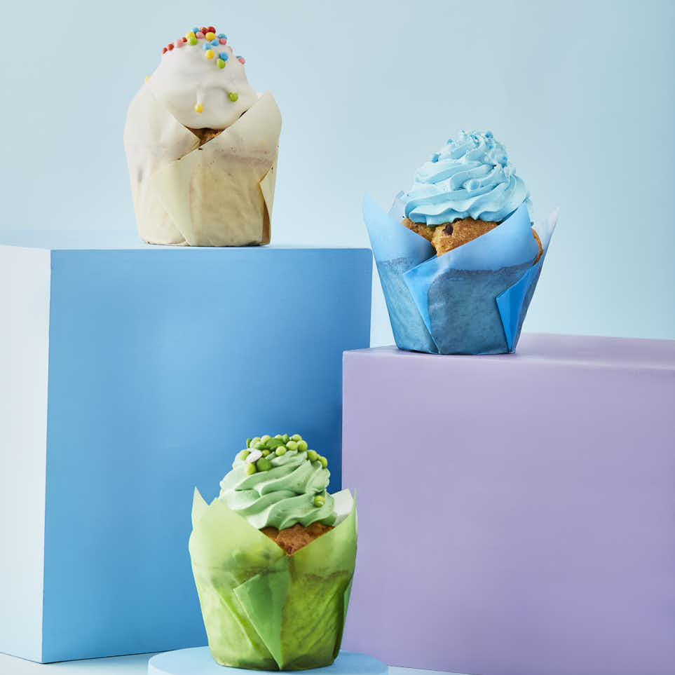 TULIPAS PARA MUFFIN Y CUPCAKE.Nº16 CELESTE LISA PAQ *200UNID