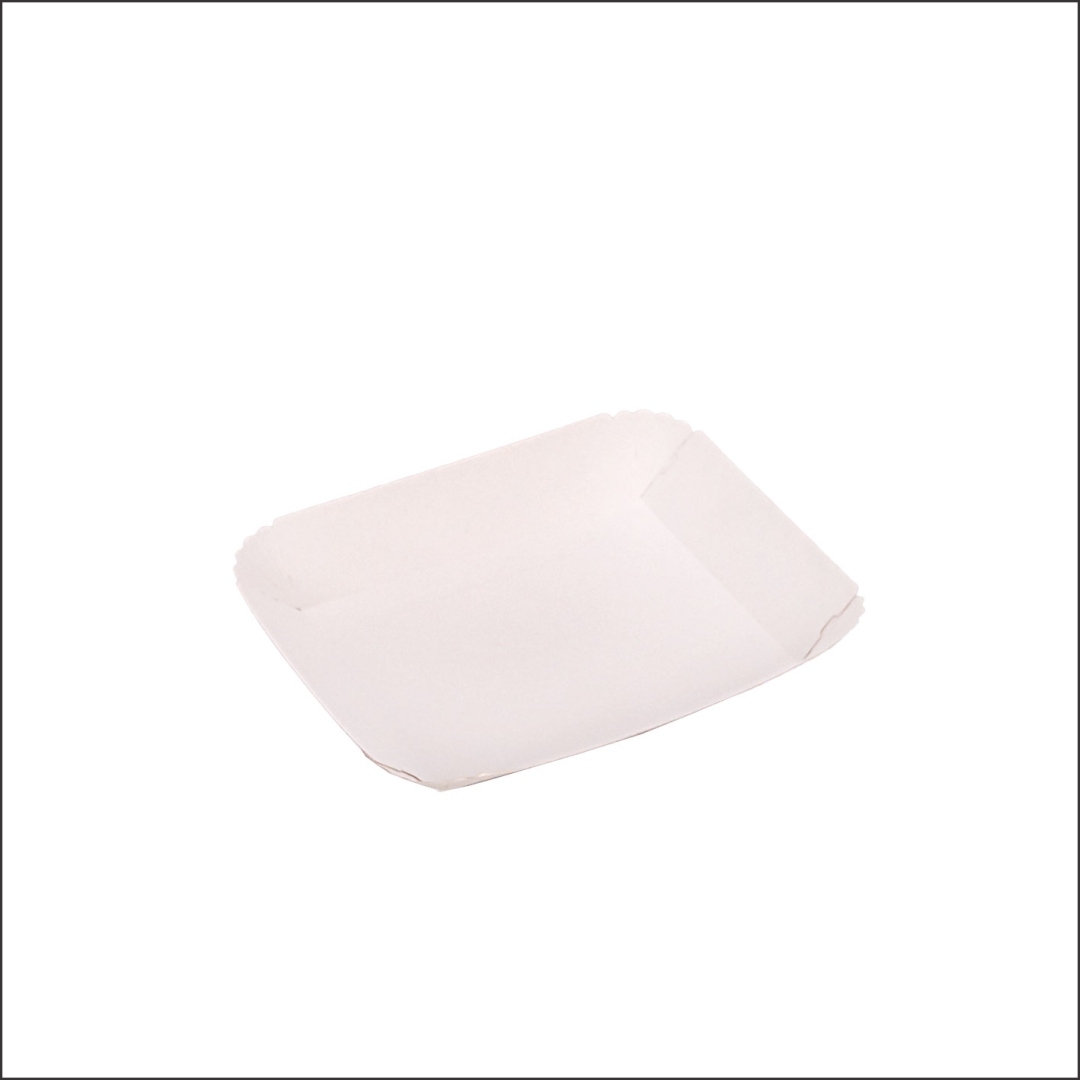 BANDEJA CARTON RECTANGULAR CARTULINA Nº2 (17*17.3*2.2CM) BIOHZ *600UNID