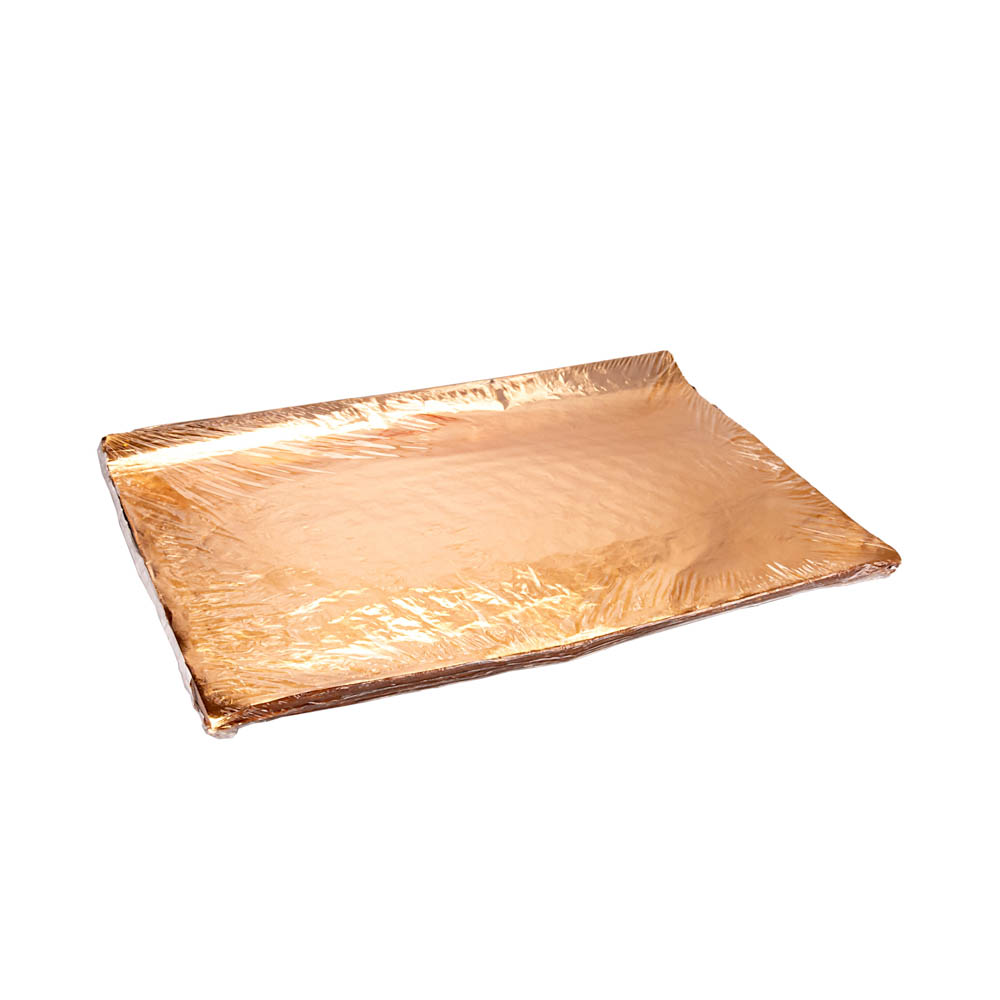 PAPEL FAST FOOD ALUMINIO PANALTERMICO 30*40CM DORADO (160 HOJAS) *KG