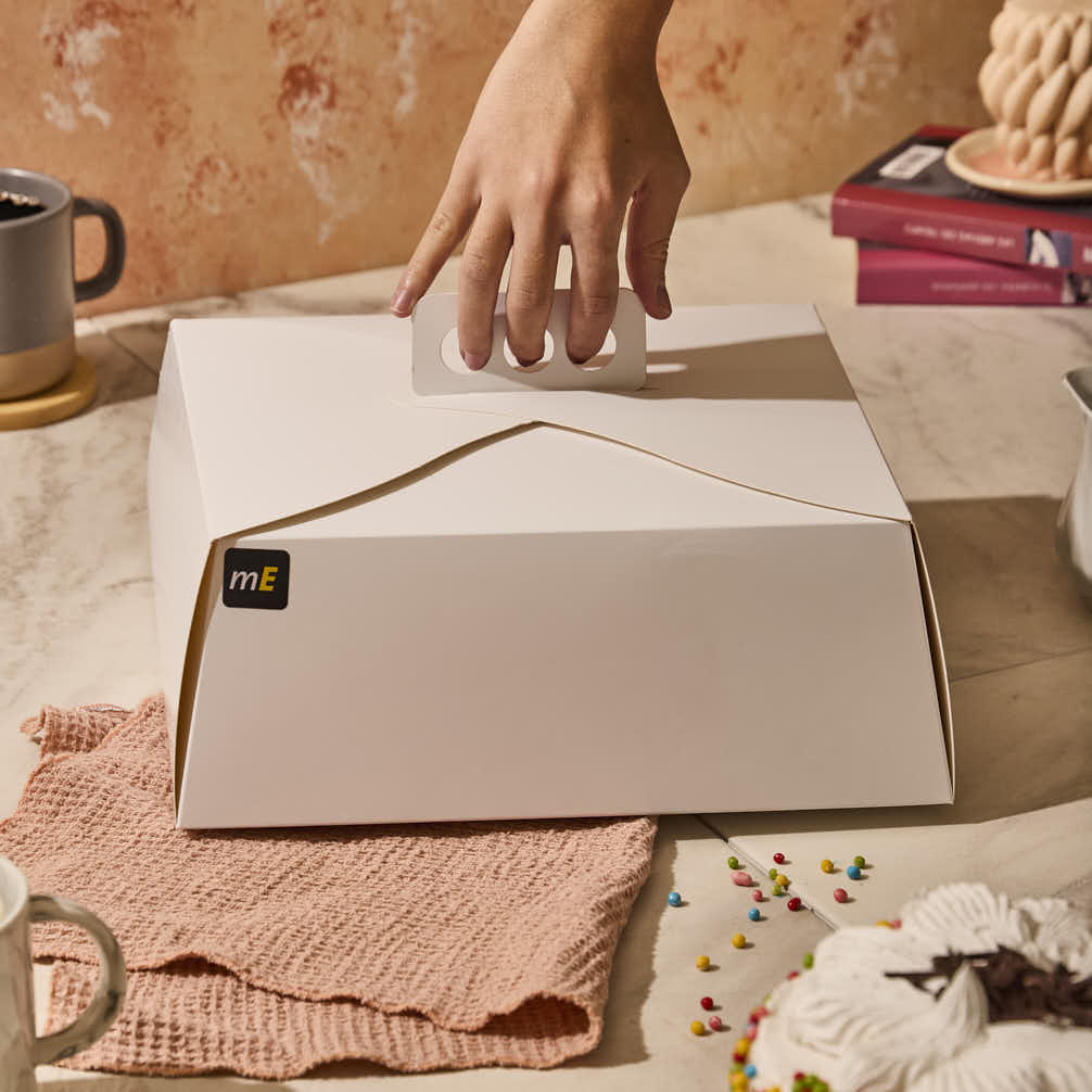 ESTUCHE TORTA CARTULINA BLANCA (26*26*12CM) mE *10UNID