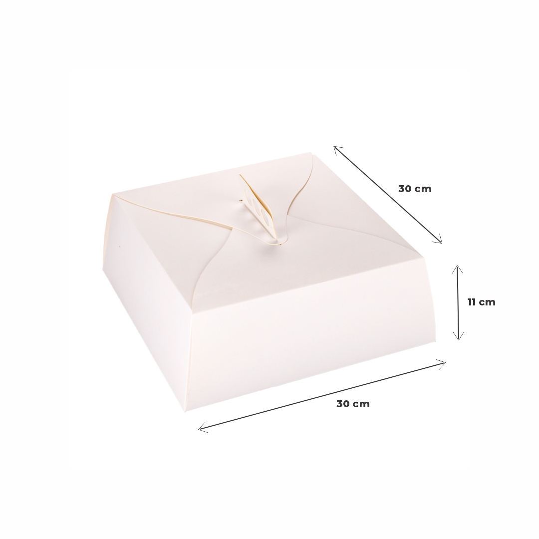ESTUCHE TORTA CARTULINA BLANCA (30*30*11CM) mE *10UNID
