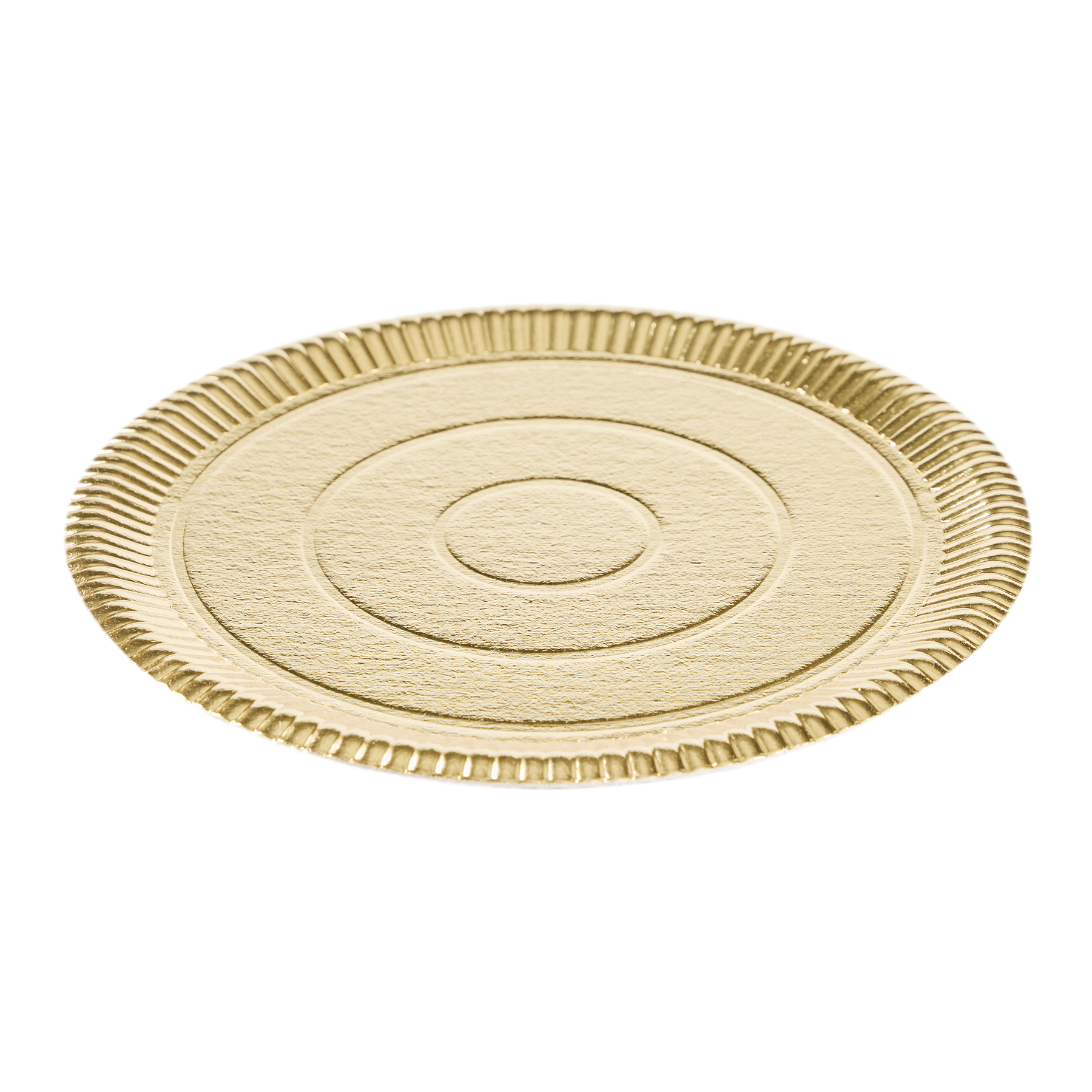 PLATO DORADO CARTON REDONDO 20CM *10UNID