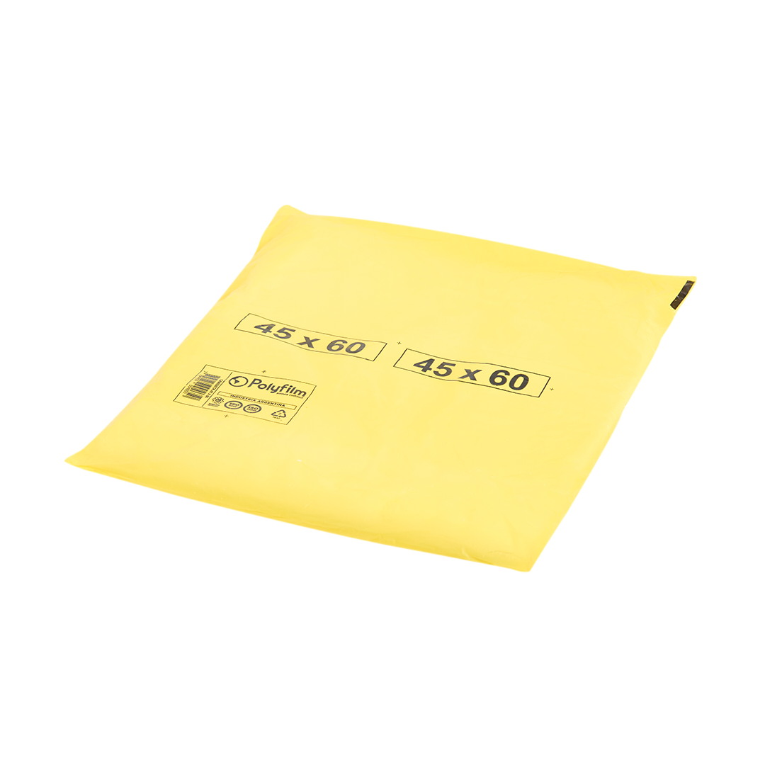 BOLSAS CAMISETA STANDARD BLANCA 45*60CM A/D POLYFILM (AMARILLA) *80UNID