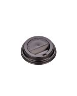 TAPA VASOS TERMICOS CON PICO 300CC NEGRA WELL CUP (TD12N3) *100UNID
