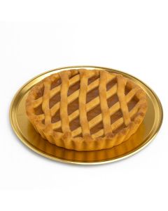 PLATO DORADO CARTON REDONDO 36CM *10UNID