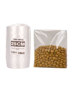 TUBO SIN CORTE mE PE CRISTAL (B/D - 45MIC) .25CM*100MTS *UNID