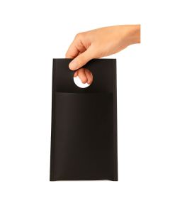 BOLSA FRISELINA LISA PARA AUTO 17.5*29CM NEGRA (3K-11) RIÑON *20UNID