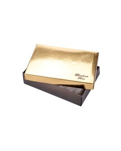 CAJA BOMBONES FINOS DORADA CON TAPA DORADA 1/4KG (8*15*3CM) *UNID