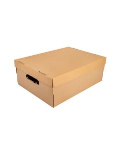 CAJA MULTIFUNCION CARTON MARRON/MARRON (28*39.5*14.5CM) *UNID.