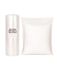 TUBO SIN CORTE mE PE CRISTAL (B/D - 45MIC) .45CM*100MTS *UNID