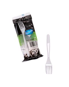 TENEDOR PLASTICO CRISTAL REFORZADA BISTROT (DARNEL) BLISTER *20UNID.