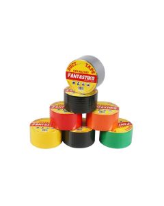 CINTA TAPE (ENTELADA) 48MM ROLLO FANTASTIKO STIKO NEGRA *9MTS