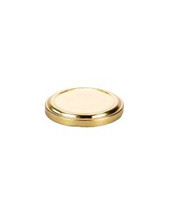 TAPA FRASCO VIDRIO 63MM AXIAL DORADA (METAL) PACK *20UNID