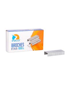 BROCHES PARA ABROCHADORA EZCO Nº24/6 CAJITA *1000UNID