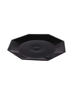 PLATO RIGIDO OCTOGONAL KOVAL 22CM NEGRO *10UNID