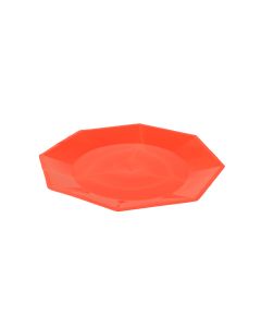 PLATO RIGIDO OCTOGONAL KOVAL 22CM ROJO *10UNID